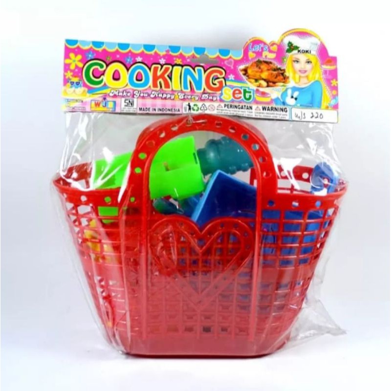 mainan keranjang pasar cookingset