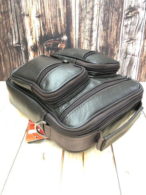 TAS SELEMPANG KULIT ASLI TAS KULIT ASLI MODEL TENGTENG TAS PRIA KULIT ASLI BAHAN JERUK CPK-207