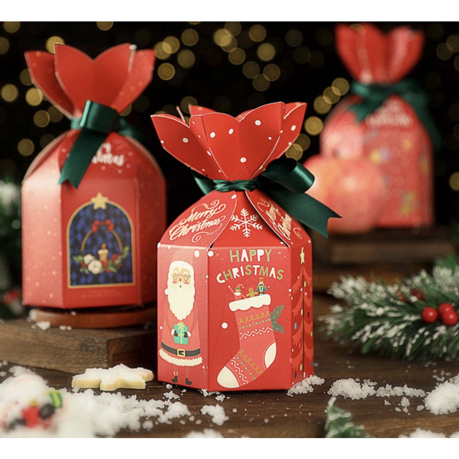 

Kotak segi 6 natal kotak souvenir natal kotak kado bingkisan natal