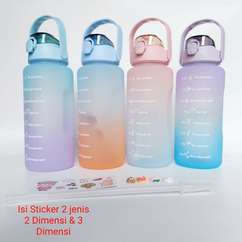 Botol Minum Penanda Waktu Botol Warna Botol Gradasi Botol 2 Liter Botol Kekinian  Botol Viral Foto R