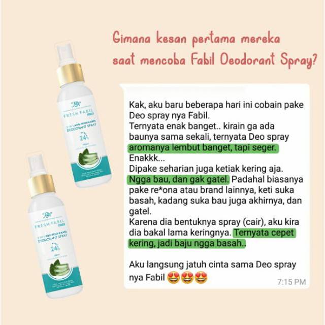 Deodorant / Deodoran Spray Fabil Beauty (Fabil skincare)