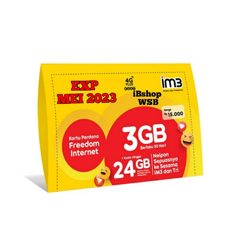 PERDANA INDOSAT 3GB ORI JATENG JABAR