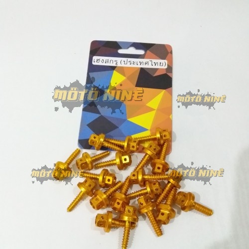 [BISA COD] BAUT BODY PROBOLT HONDA YAMAHA FULL CNC THAILAND GOLD MOTOR BEAT MIO SCOOPY XEON DLL HARGA 1 PCS, BAUT CACING,