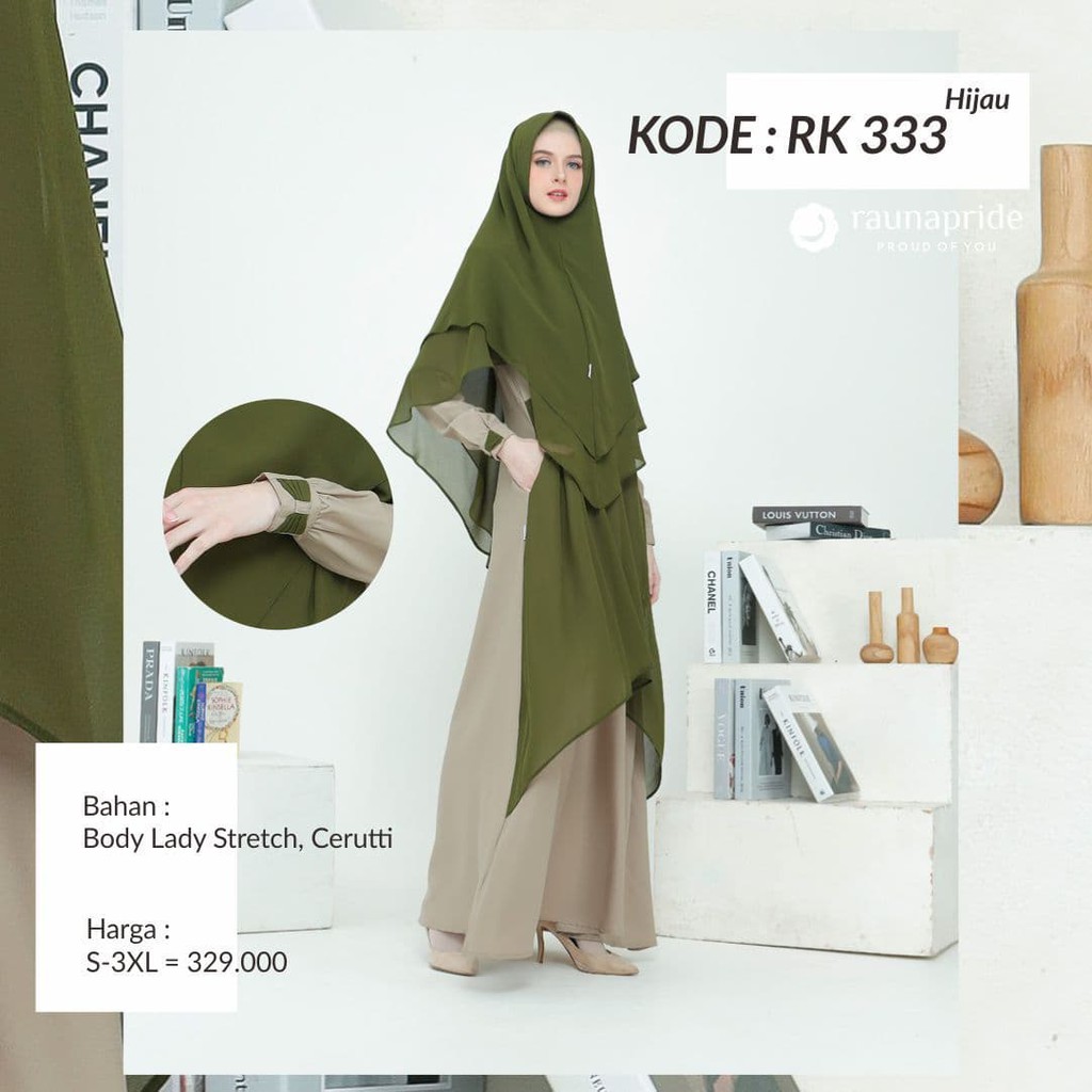 Dress Rauna Terbaru / RK - 333 / 334 / Fashion Muslim