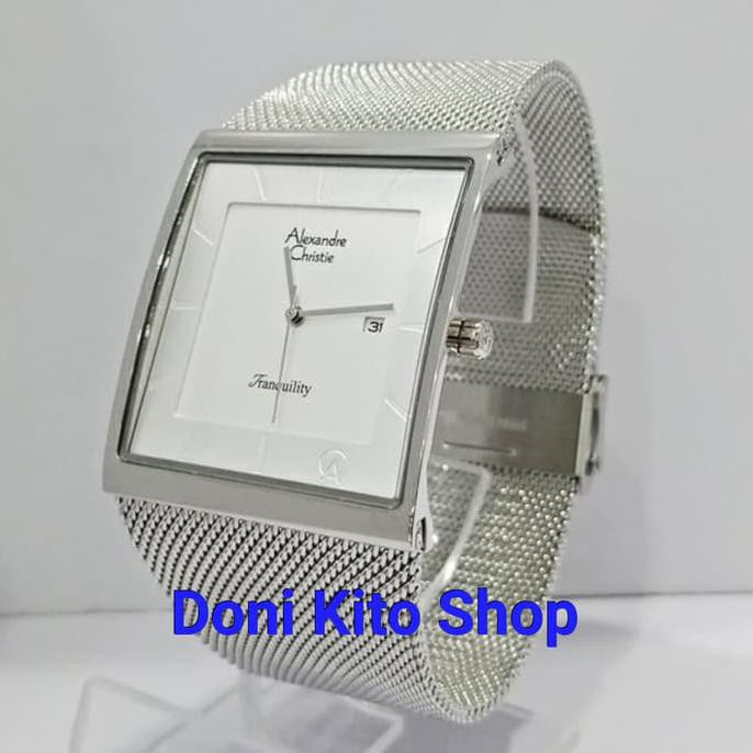 Jam Tangan Pria Original Alexander Cristie AC8333 Silver