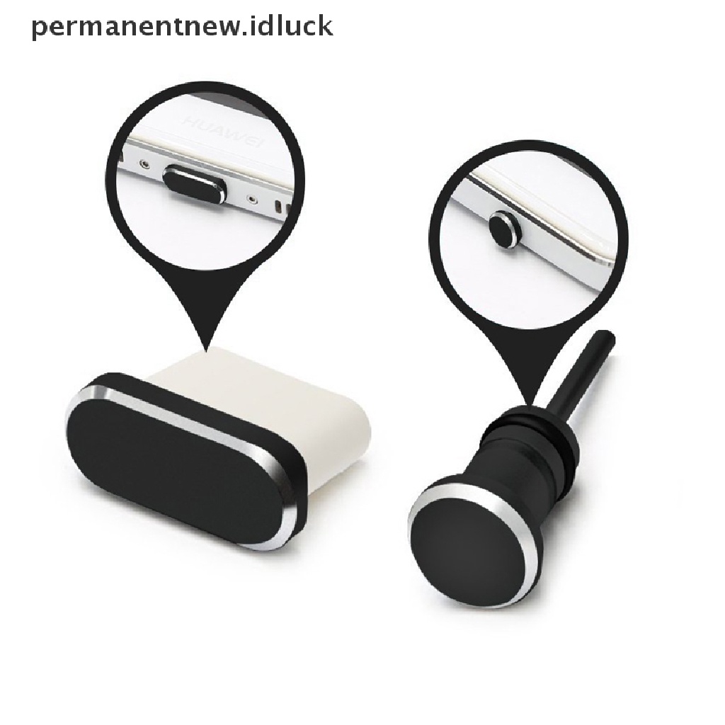 (luckypermanentnew) Port Charger USB Tipe-C + Jack Audio 3.5mm Anti Debu Untuk Samsung Huawei