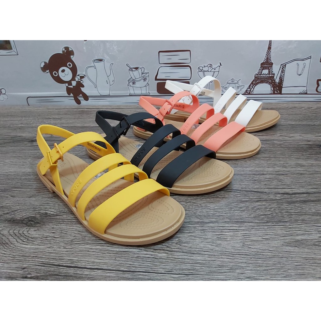 Crocs Tulum Backstrap dan Open Flat Sandal Wanita