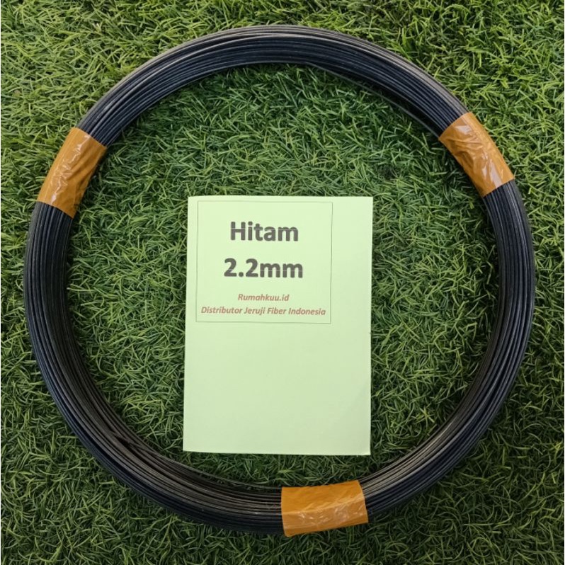 Ruji Fiber 2.2mm hitam untuk sangkar, dongdang, layangan naga dll