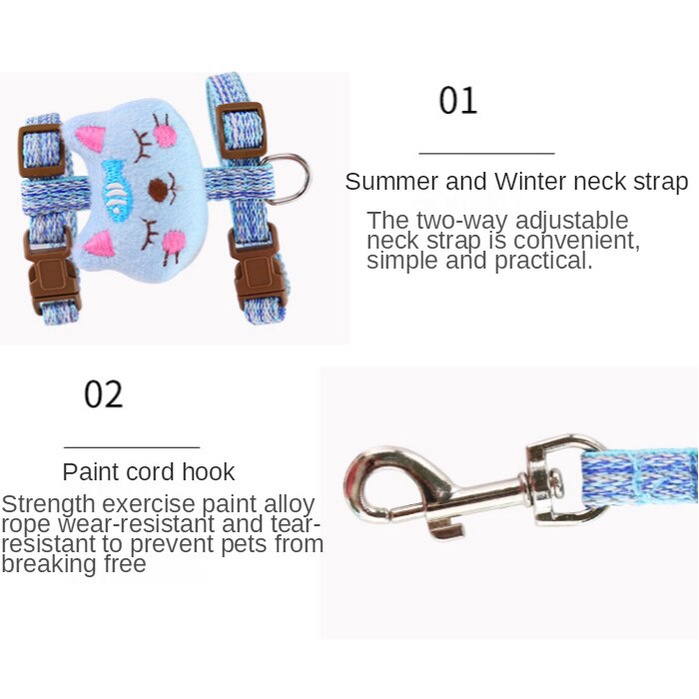 ★〓YUFeiPet〓★ Cat Leash Multicolor Dog Dog I-shaped Traction Rope  with Pet Dolls Dog Leash Cat Leash Cat Accessories Dog Accessories