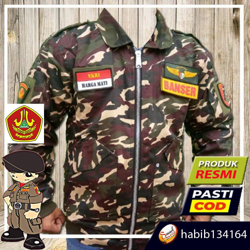 Jaket top gun Banser loreng nasional