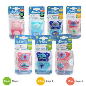 Dr Brown's Prevent Contoured Shield Twin Pack Pacifier Stage 2 (6-18 Months) PV22014