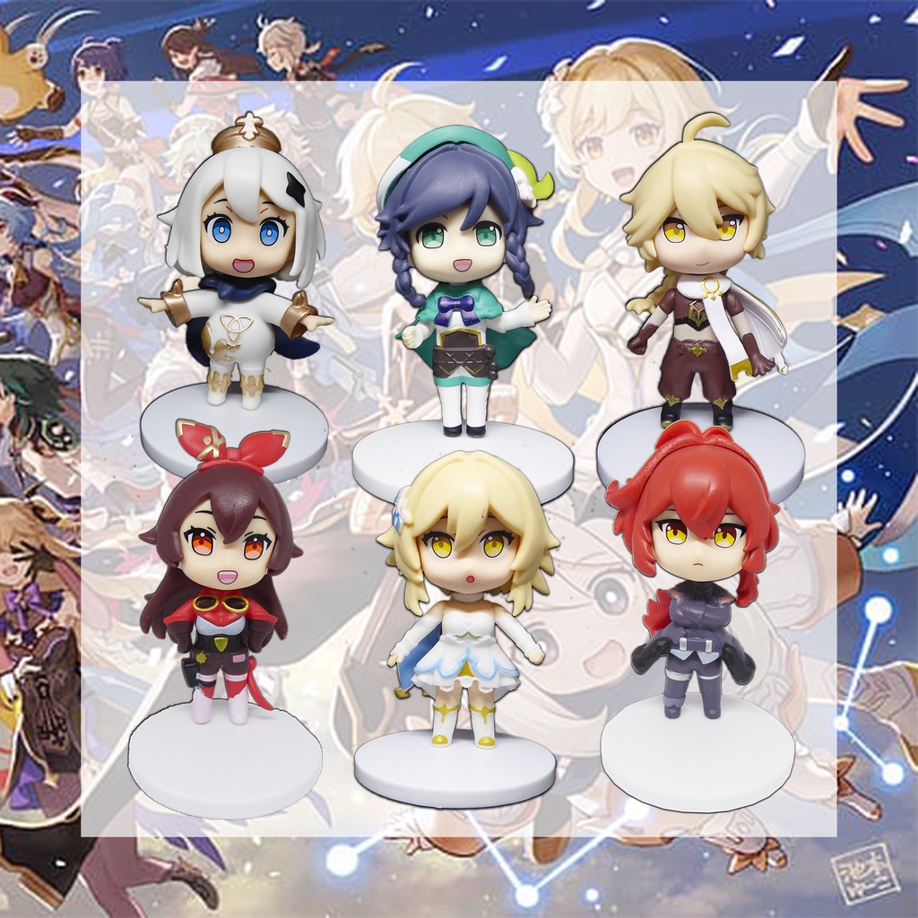 Action Figure Genshin Impact "Lumine, Diluc, Amber, Bennett, Venti, Barbara" - areaanime