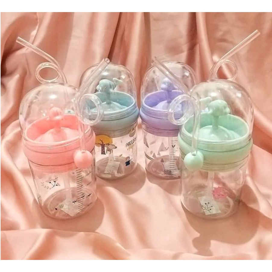 AFD TEMPAT MINUM ANAK MODEL AIR MANCUR | SEDOTAN PORTABLE UNIK / Botol Minum Spray Air Mancur Bentuk-4