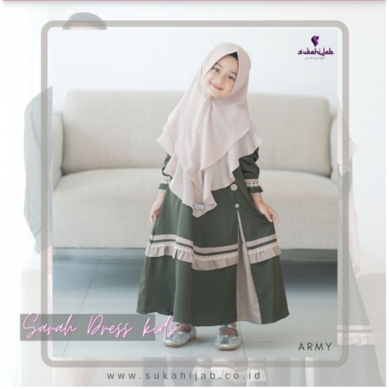 Sarah dress kids  ORI by Suka hijab size M - L