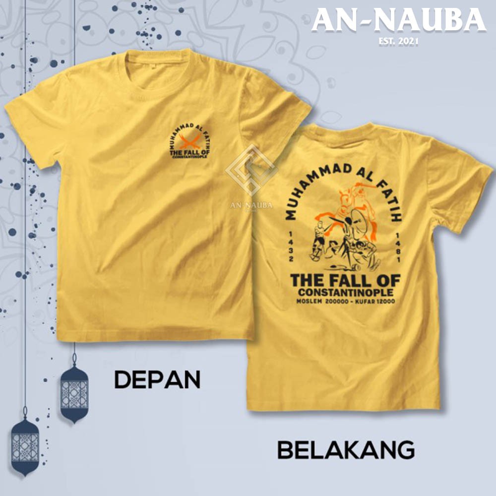 Kaos Dakwah Islami Sahabat Nabi / MUHAMMAD AL FATIH TSHIRT / Baju Distro Santri Muslim [AN-6341]-4