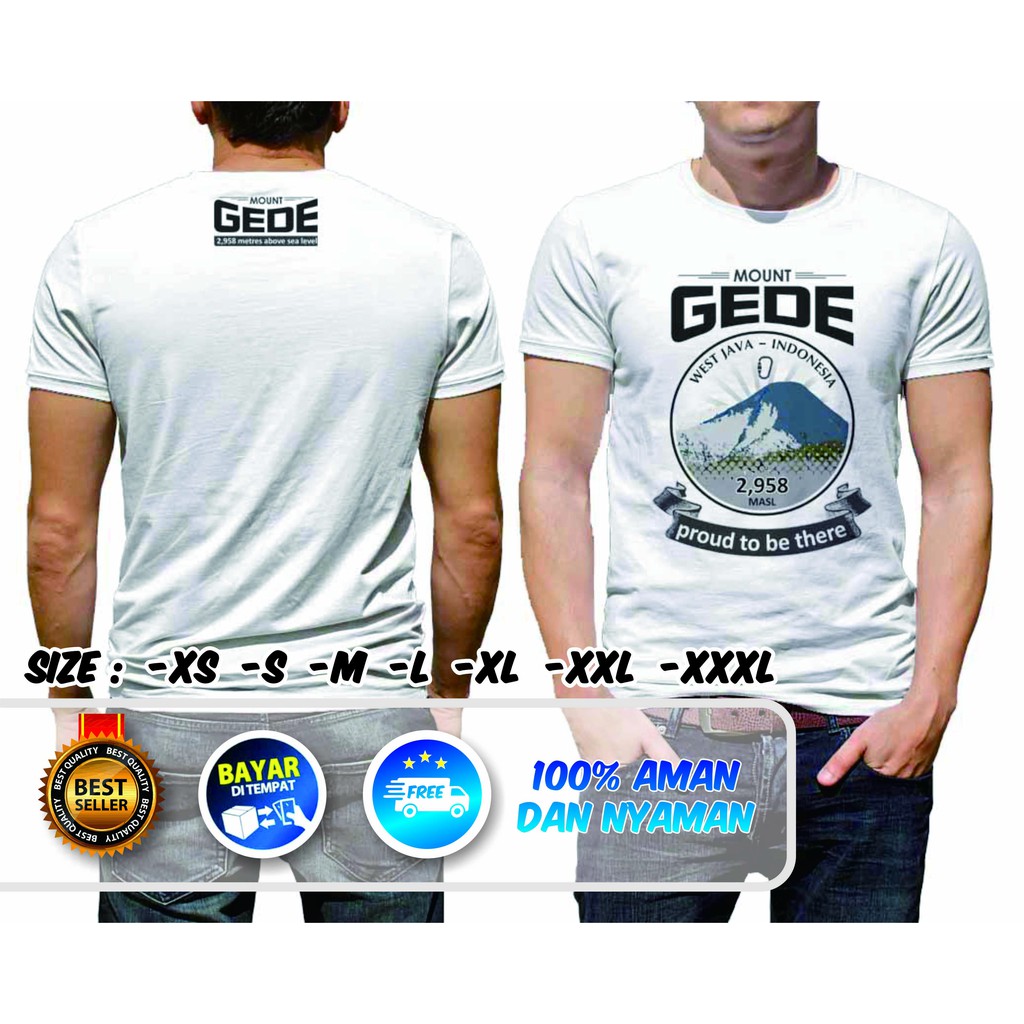 KAOS ADVENTURE PRIA - PENDAKI - OUTDOOR - BAJU DISTRO - GUNUNG GEDE - LBSK OUTSHIRT  (181121)
