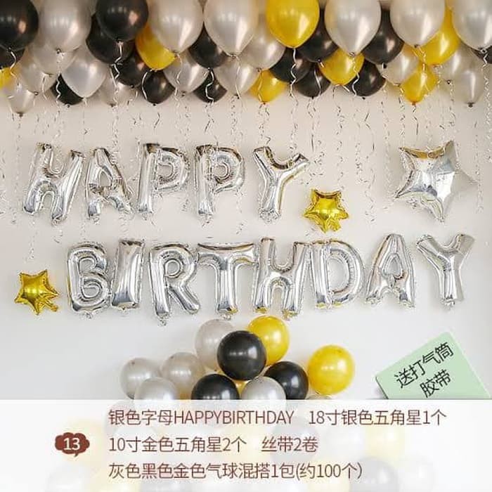 Jual Paket Dekor Happy Birthday/ Hiasan Ulang Tahun/ Paket Dekorasi