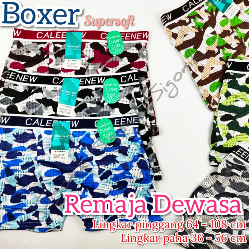 Boxer Celana Dalam Sport Pria Dewasa Cowok Remaja ABG Free Size L fit XL All Size Motif Murah