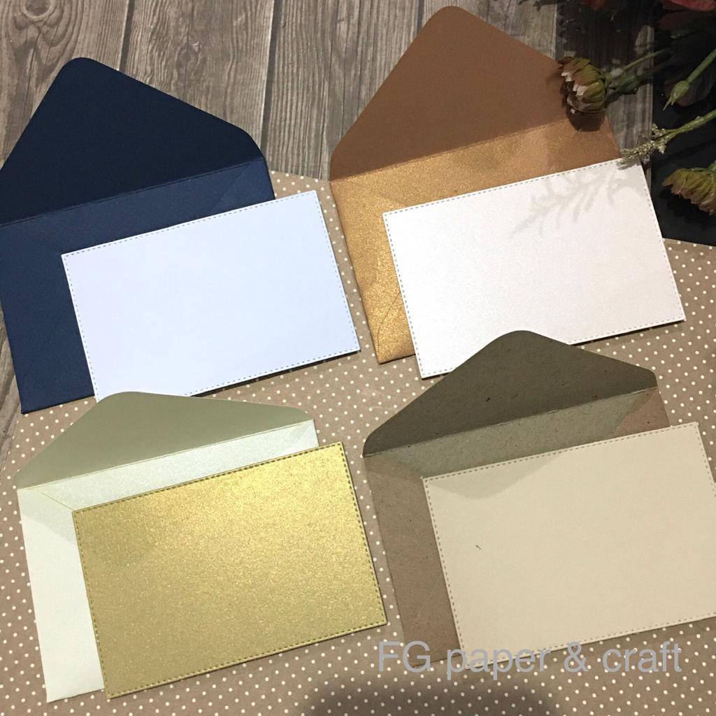 

Amplop dan Kartu Ucapan Polos 5pcs (8x12cm) PREMIUM by fgpaper