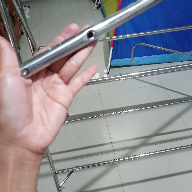 Promo Menarik Jemuran Baju Pakaian Stainless 12 Palang Anti Karat Super Murah - Mustang