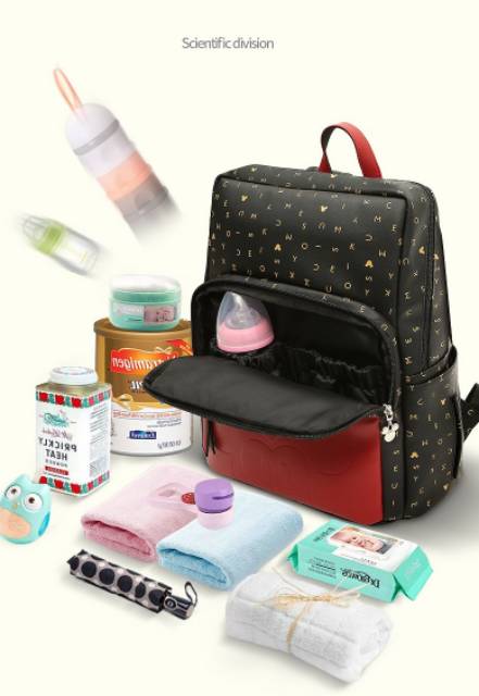 Tas Ransel Asi  Mummy Mommy Baby Diaper DISNEY Bag Bayi Waterproof Multifungsi BRITISH SERIES ORI