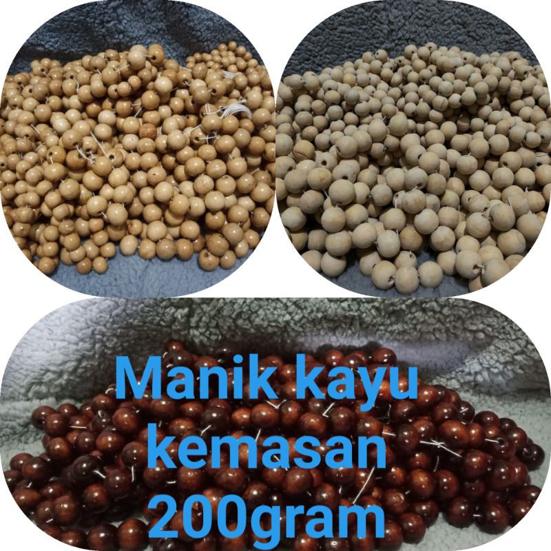 Manik kayu kemasan 200gram