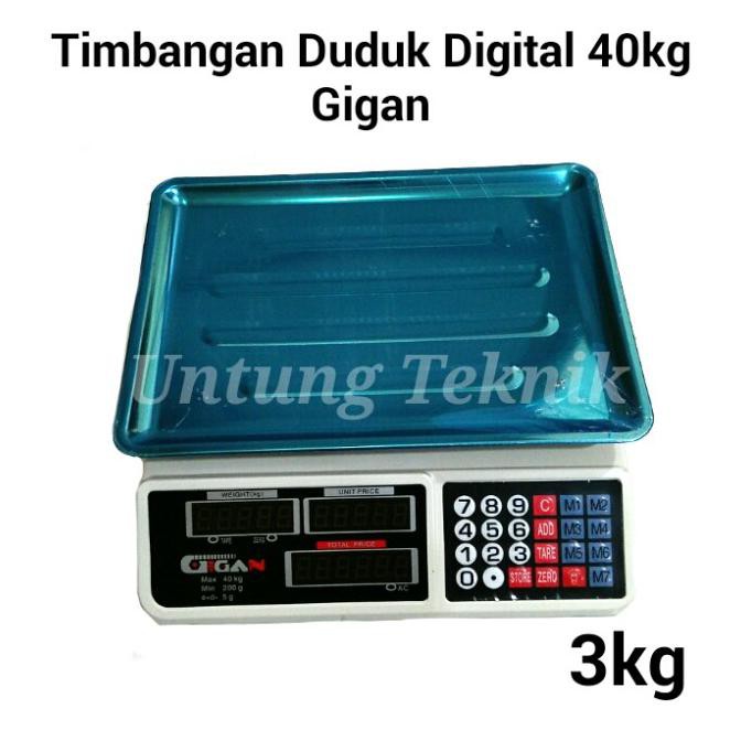 GIGAN 40 KG TIMBANGAN DUDUK DIGITAL - SCALE DISKON