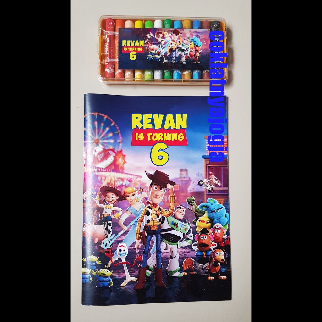 

(PO 13hr kerja, MIN 12) Birthday Souvenir Set Buku Aktivitas dan Crayon Standar Tema Toy Story 4