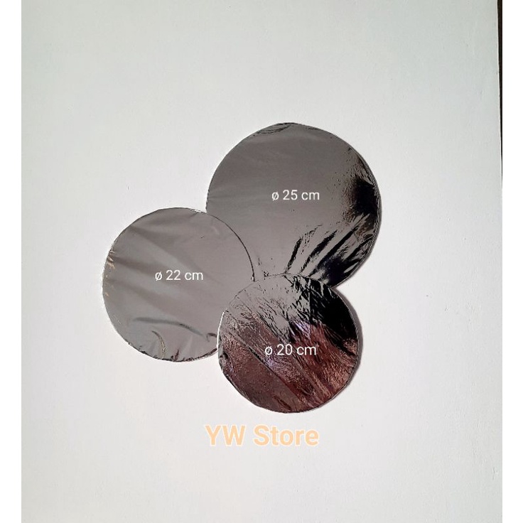 

Tatakan kue Alas kue Bulat Silver ø 20/22/25cm