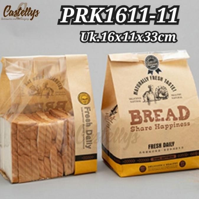 

*****] Kantong Roti Plastik Toast Bag PRK 1611-11 Tawar Kasur Sisir Sobek