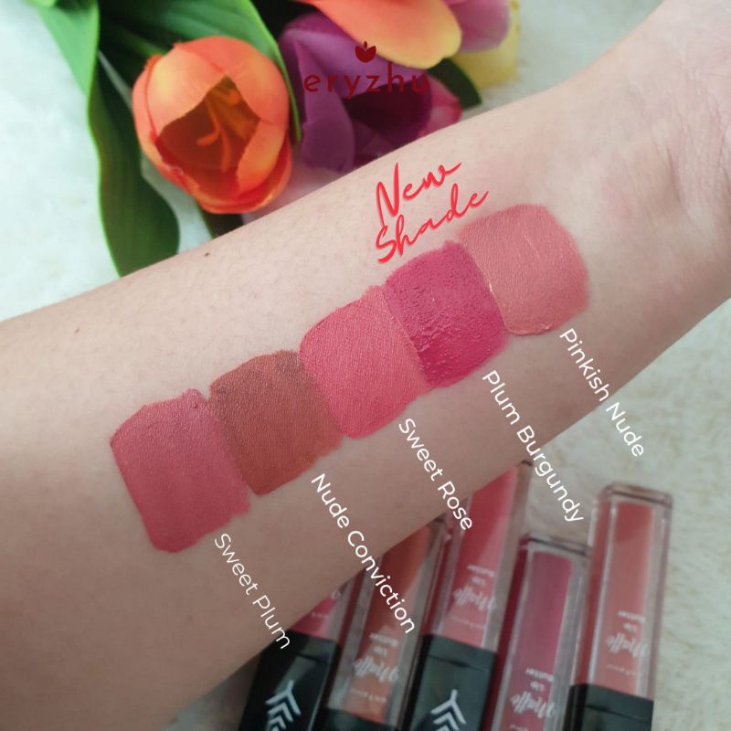 Lip Matte Butter Eryzhu lipstik Eryzhu Pelembab Bibir Nutrisi Bibir Hitamin Bibir Aman Cantik Sehat