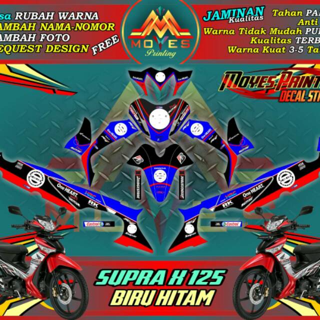Sticker Motor Supra X125 Fullbody Decal supra X125 Decal Motor Honda Supra X125