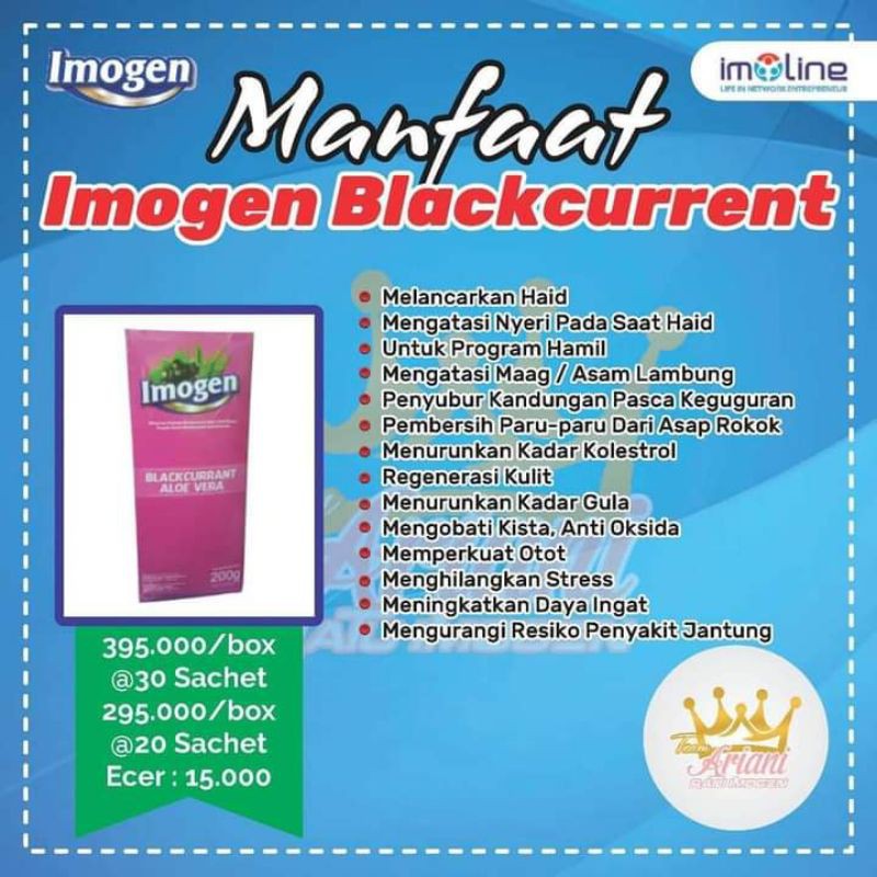 IMOGEN BLACKCURRANT ORIGINAL | IMOGEN BLACKCURRANT | MEMBER ASLI IMOGEN