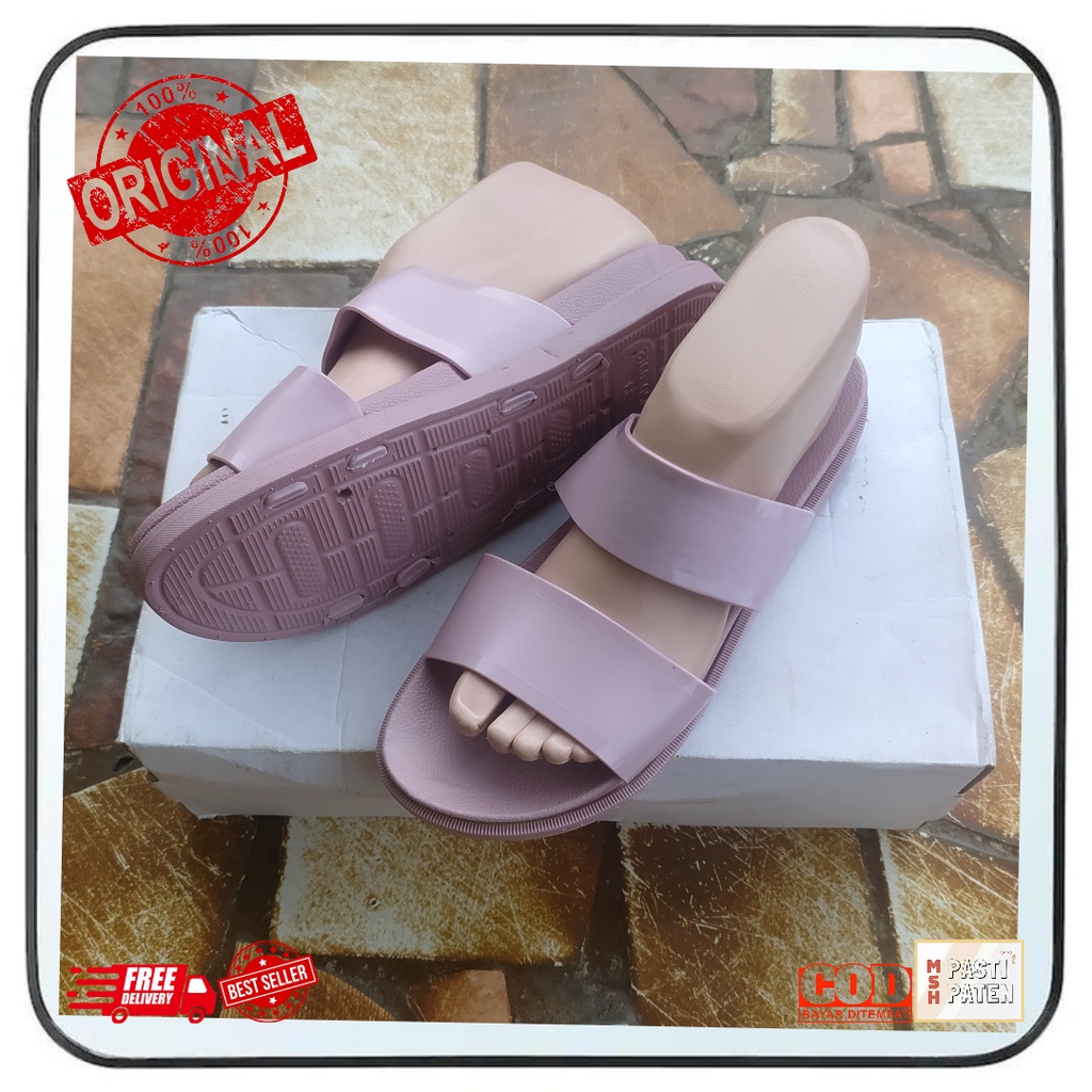 Sandal selop impor bahan karet jelly wanita merk hys ori size 37-41