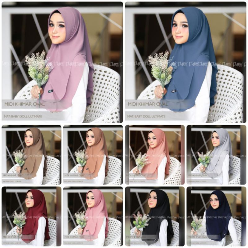 Jilbab Midi Flow Khimar