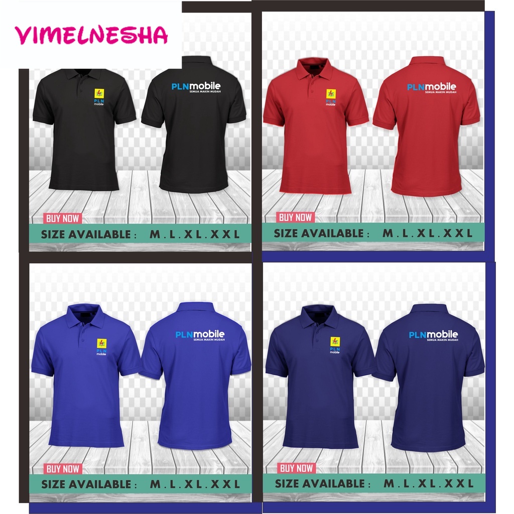 Kaos Kerah Poloshirt / DISTRO/TERLARIS/TERMURAH/TERBAIK/TERKEREN/ PLN MOBILE FREE INISIAL