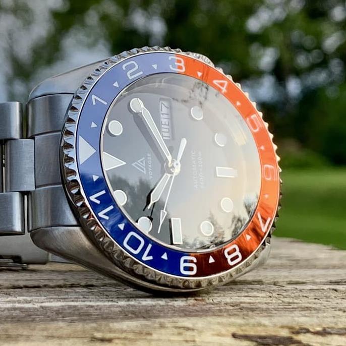 Dlw Seiko Skx 007 Dual Time Pepsi (Sunset) Bezel Insert Terbaru