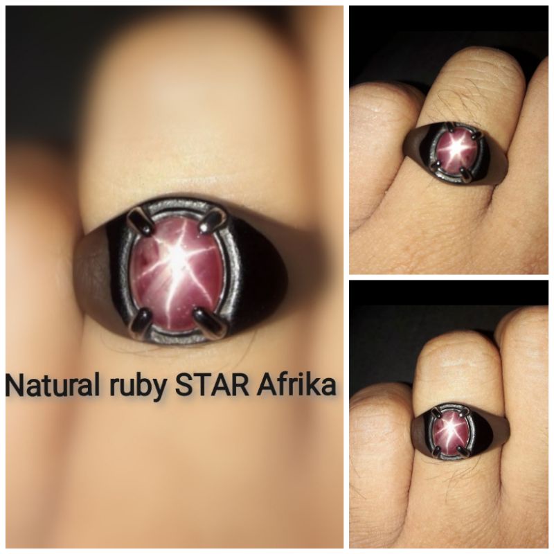 NATURAL 100% RED RUBY STAR AFRIKA KUALITAS SUPER