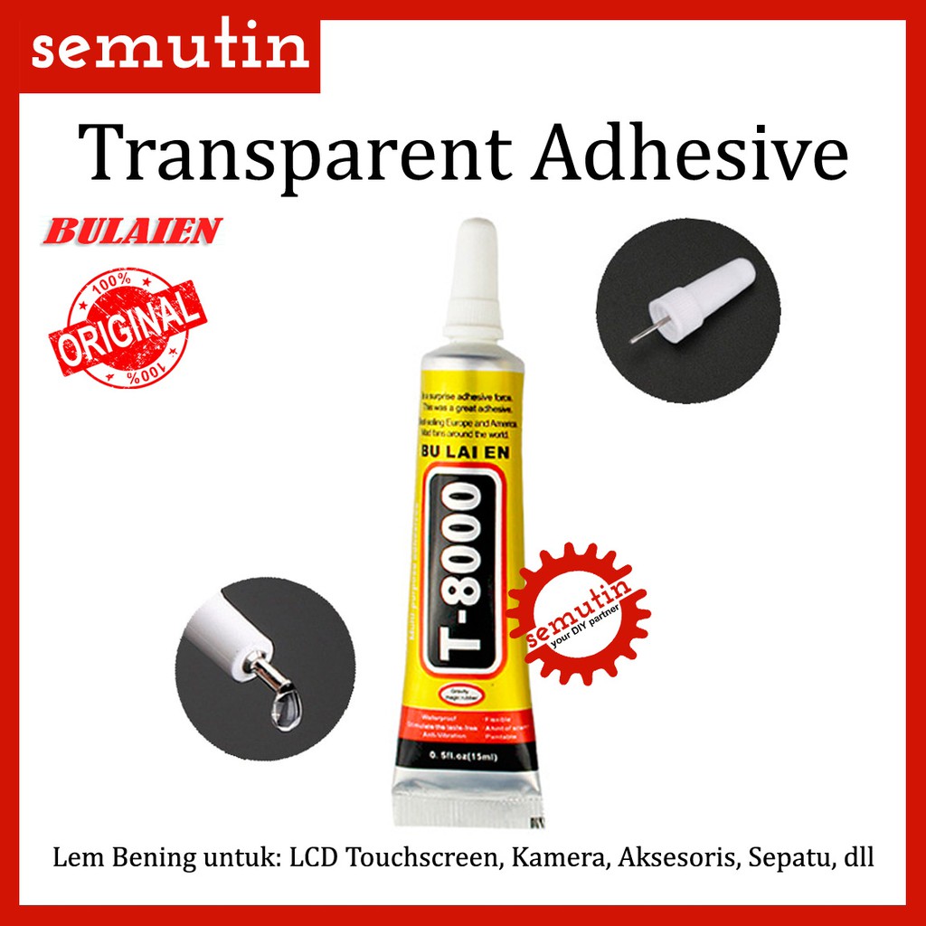 

Lem LCD Touchscreen BULAIEN T8000 ORIGINAL / Bening / Multipurpose Adhesive / Serbaguna
