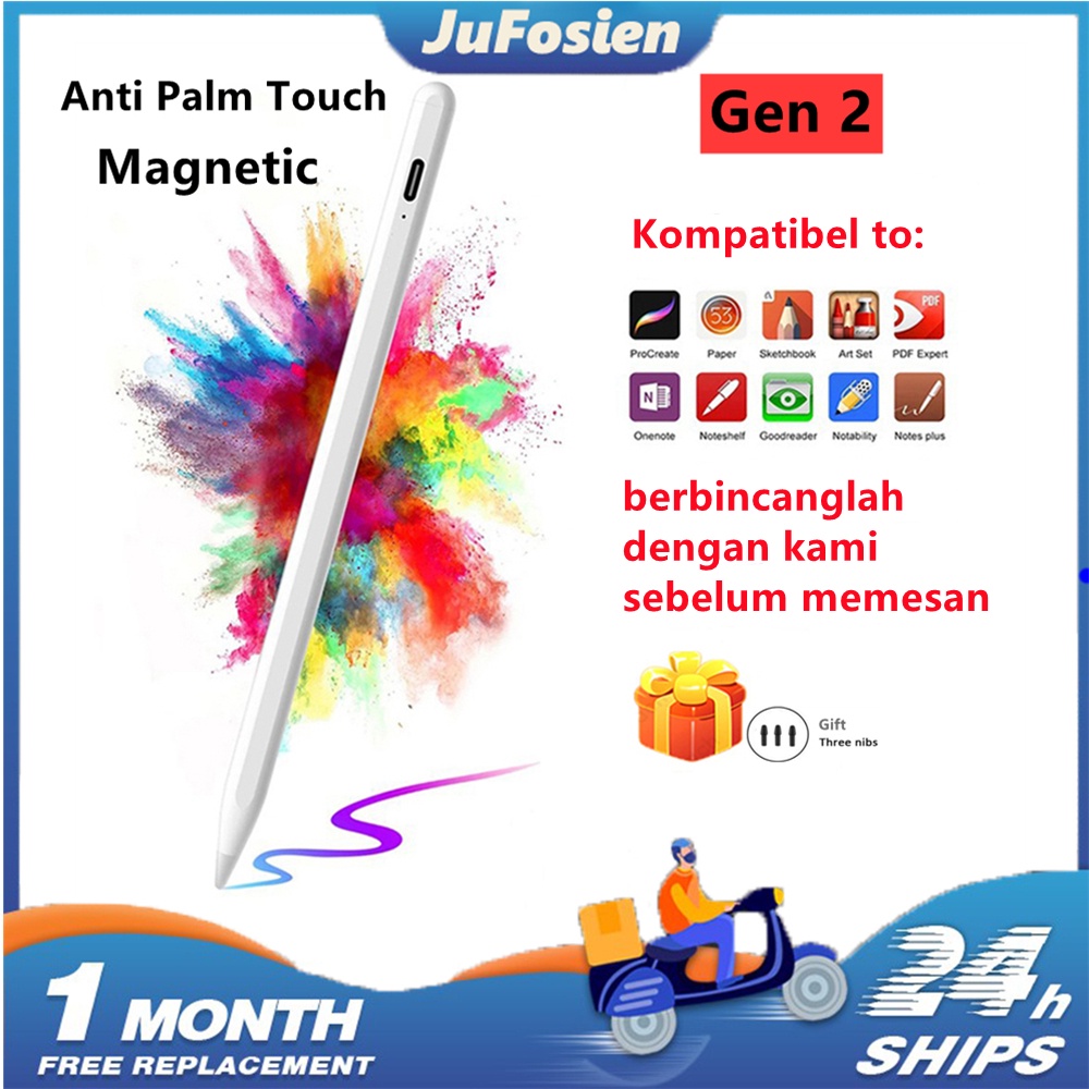 Gen 2 Stylus Pen Palm Rejection Compatible to air pro 2018-2021