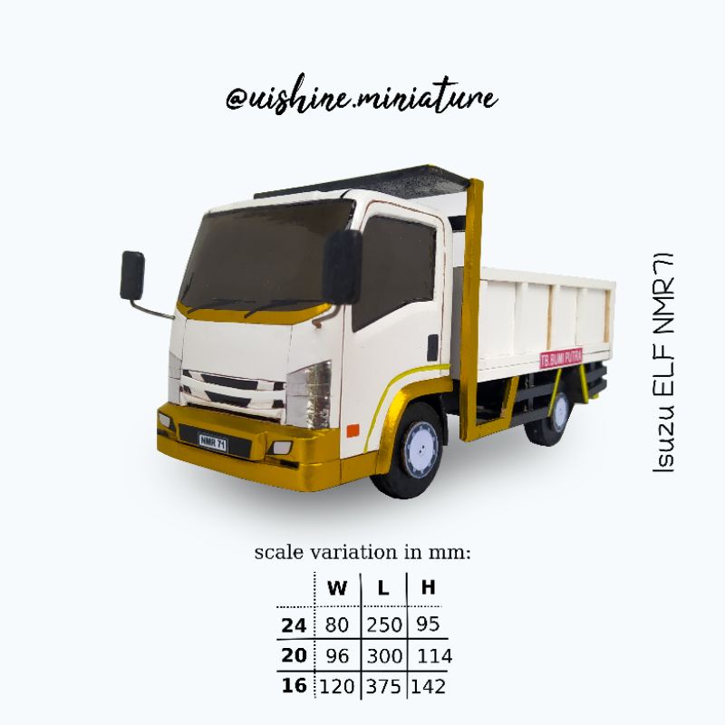 Diecast Miniatur Truk ISUZU NMR 71