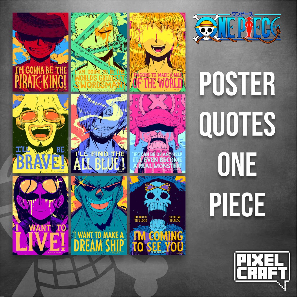 POSTER QUOTES ONE PIECE [1 SET ISI 9 PCS]