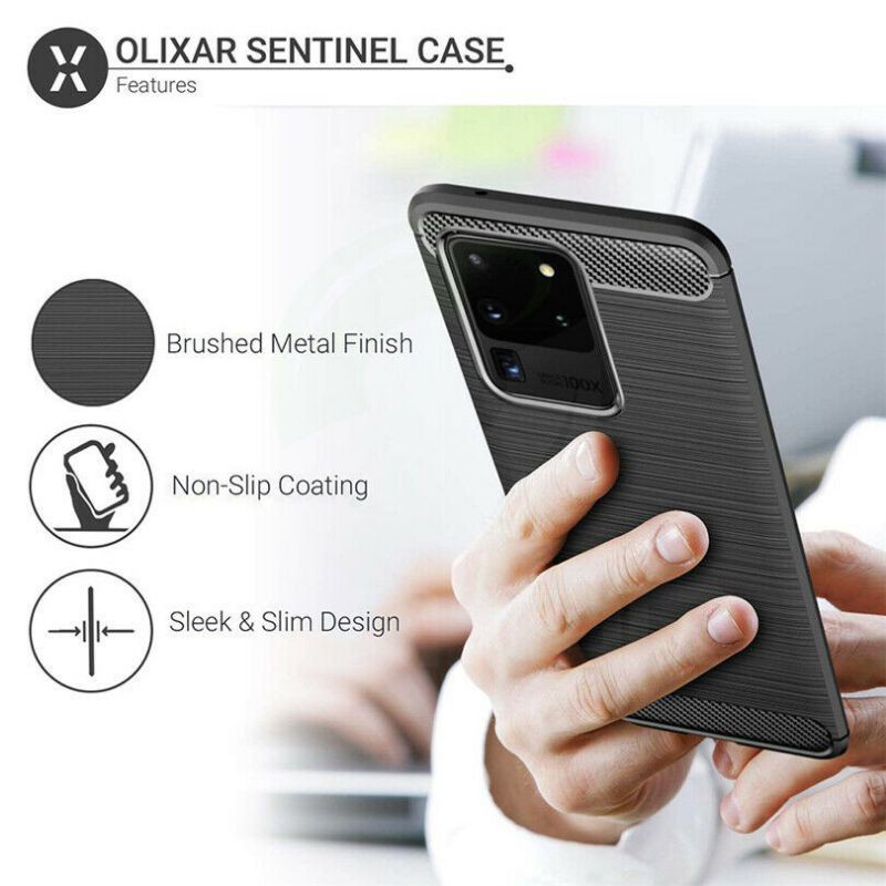 CASE SLIM FIT CARBON IPAKY SAMSUNG GALAXY S20 ULTRA SOFTCASE - FA