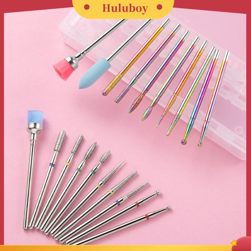 Huluboy Huluboy♡ 10pcs / Kotak Mata Bor Poles Kuku Universal Kekuatan Tinggi Untuk Manicure Wanita