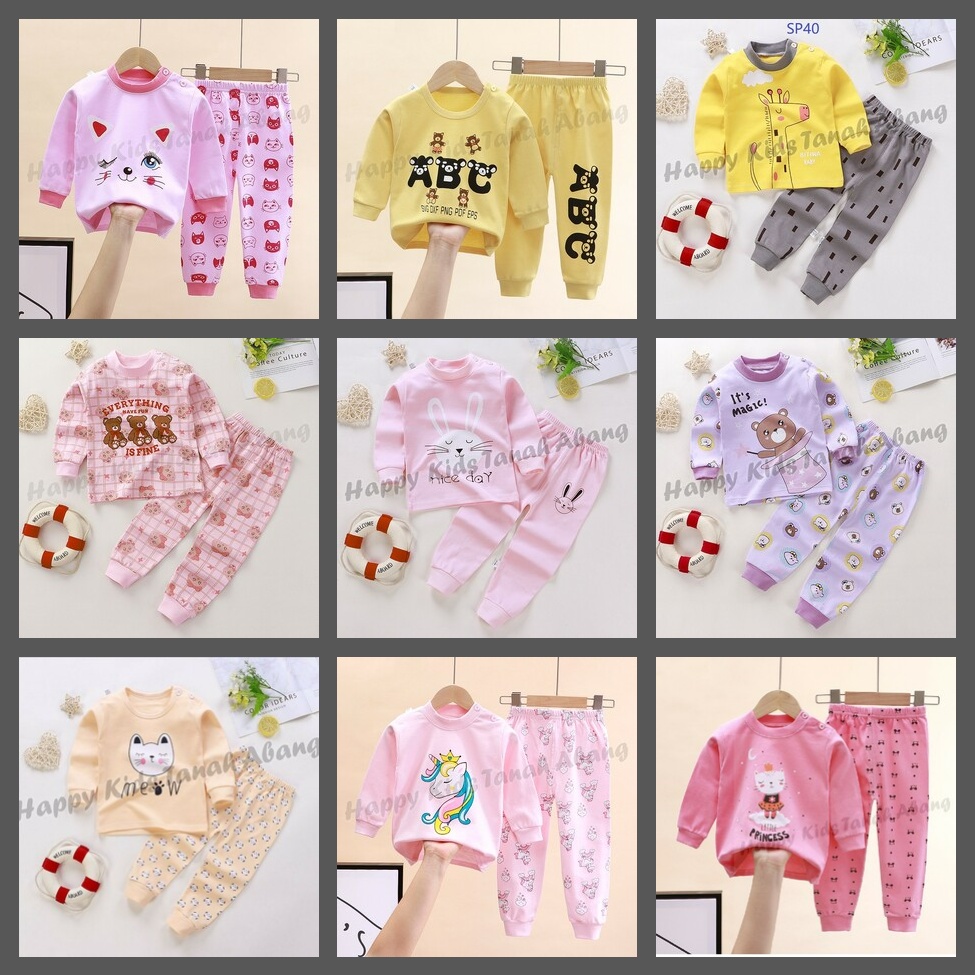 SETELAN PIYAMA BAJU TIDUR BAYI LENGAN PANJANG PREMIUM IMPORT