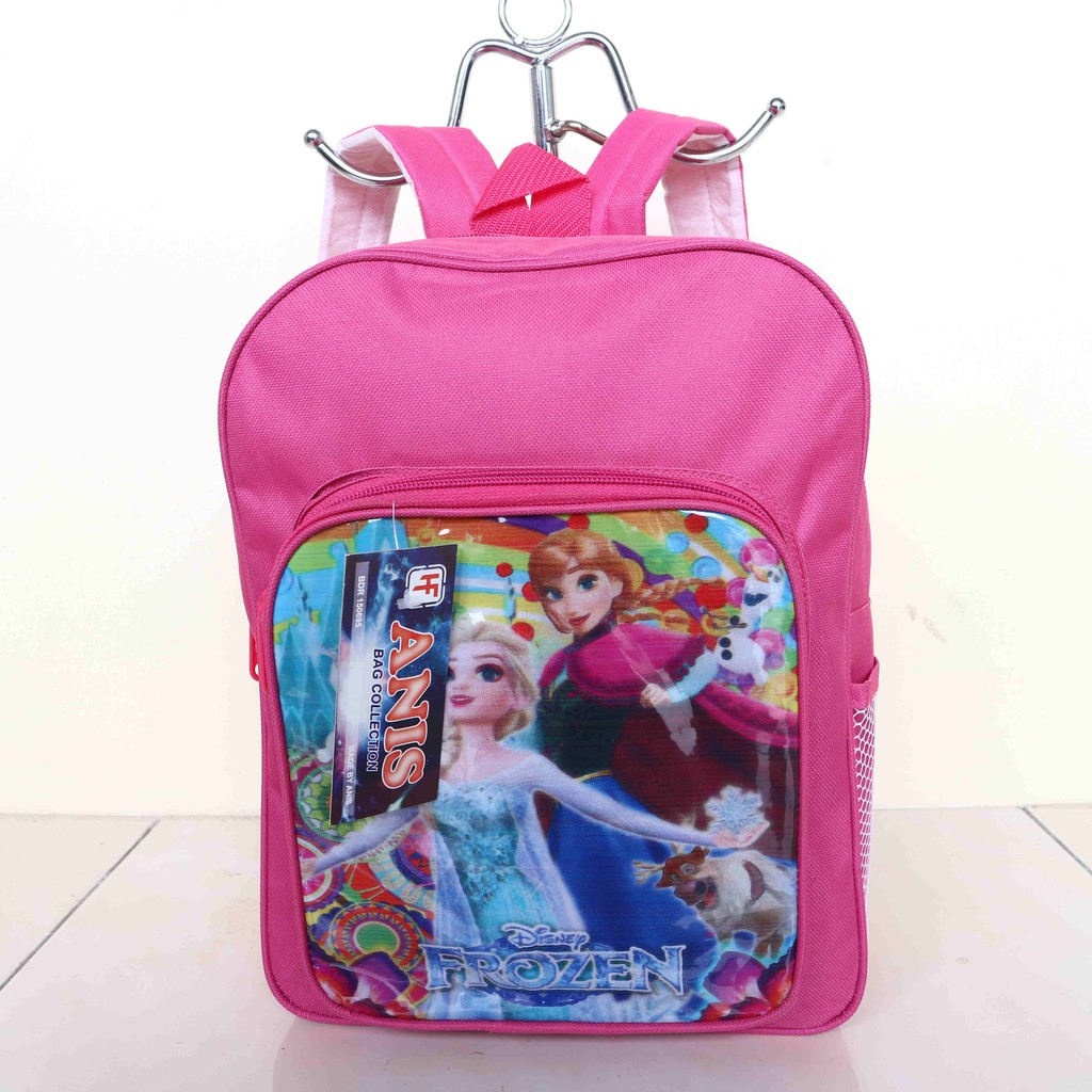 Tas Ransel Mini Frozen Pink Imut Tas Paud TK Backpack Anak Sekolah