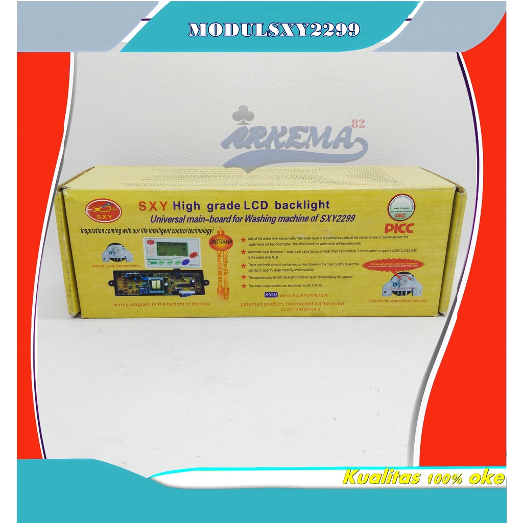 PCB MODUL MESIN CUCI UNIVERSAL SXY 2299 LAYAR DISPLAY | MODUL MULTI MESIN CUCI TOP LOADING 1 TABUNG