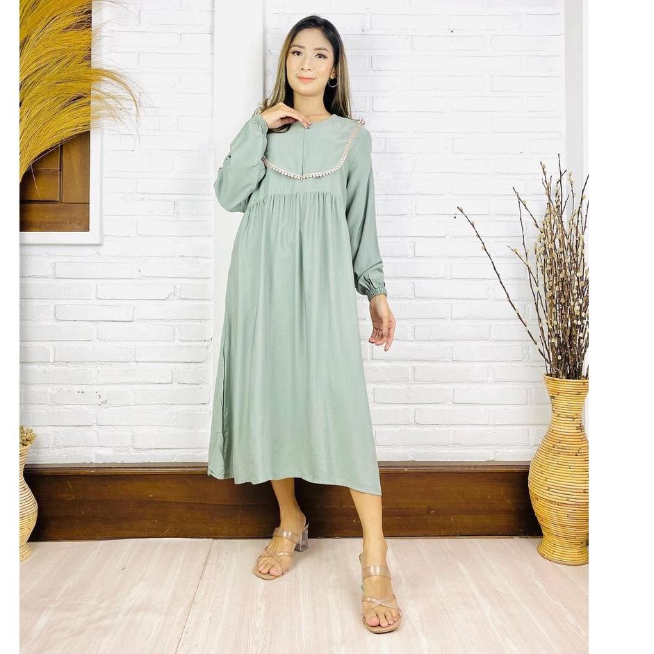 Benang Raja Midi Dress Crinkle Premium "PLI.01Jl22ᵛ"