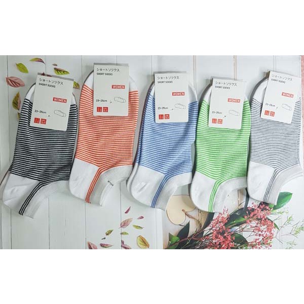 Kaos kaki uniqlo Kualitas Premium Pendek Mata Kaki low cut socks Polos cewe women