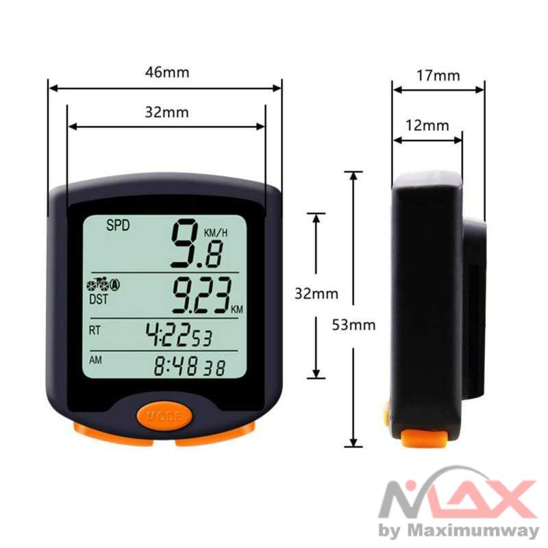 BOGEER Speedometer Sepeda Wireless Odometer LED Waterproof - YT-813 Warna Hitam